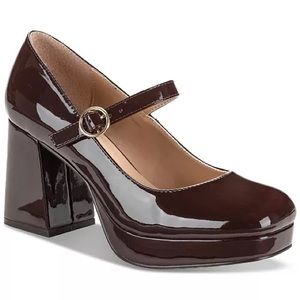 NEW Vaneciaa Mary Jane Pumps - Carob Patent